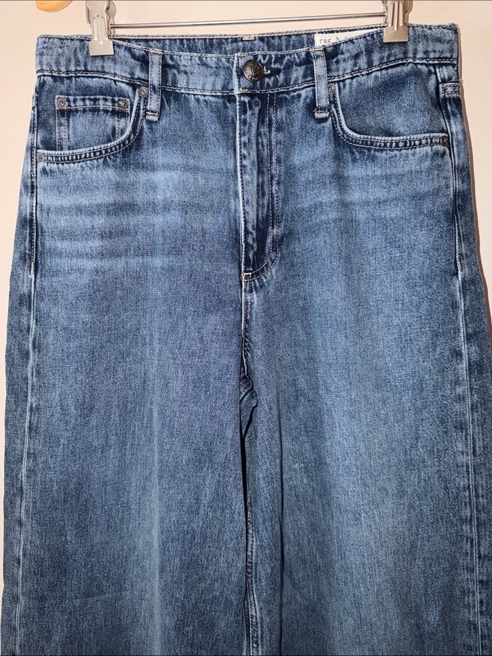 Rag and Bone The Sofie High Rise Ultra Wide Leg Crop Size 29 - Picture 3 of 8